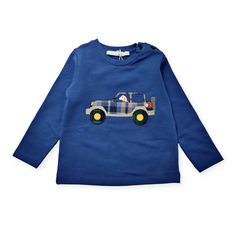 DOGCARモチーフの上質コットンのスウェット