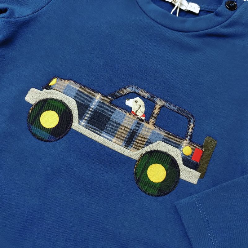 DOGCARモチーフの上質コットンのスウェット