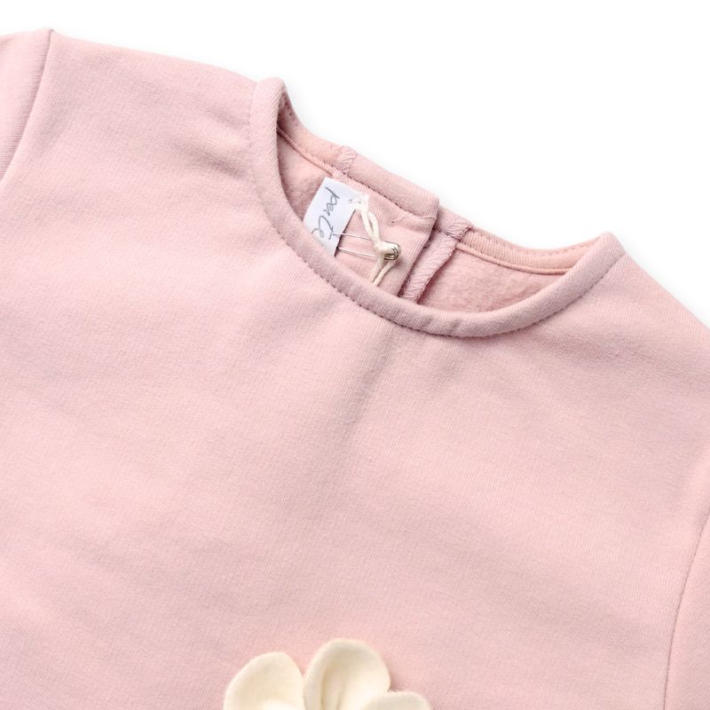 上質コットンジャージー・フラワーモチーフのAラインワンピース