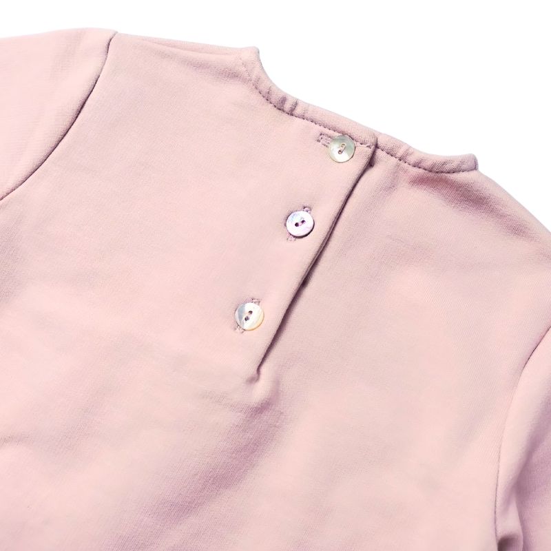 上質コットンジャージー・フラワーモチーフのAラインワンピース