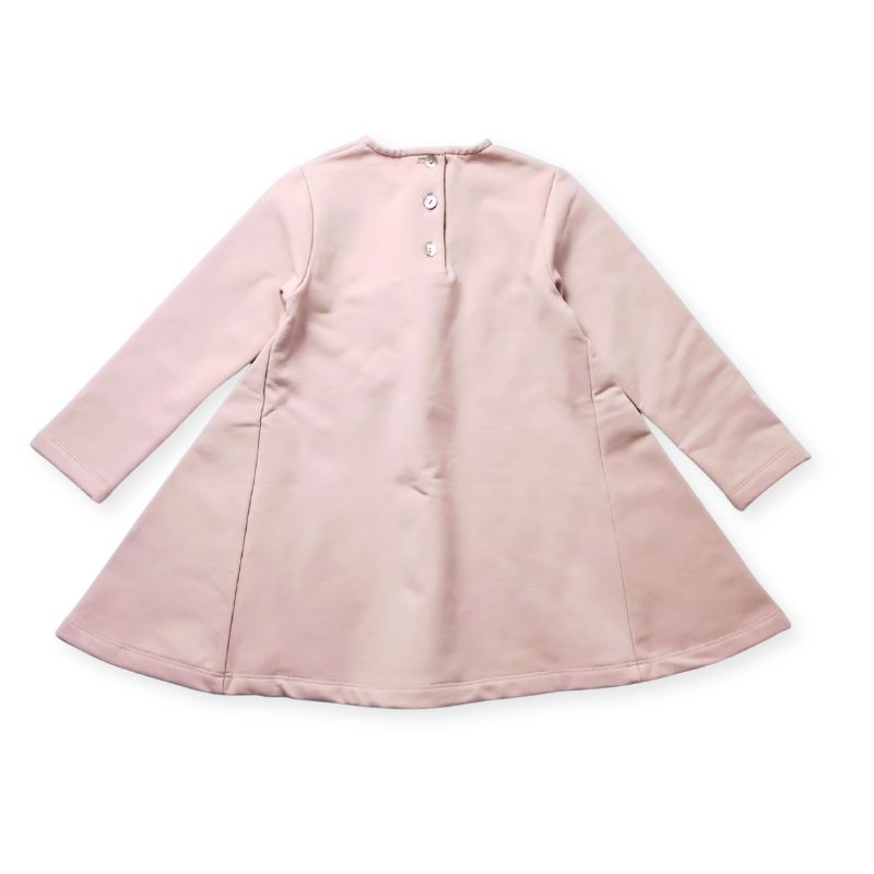 上質コットンジャージー・フラワーモチーフのAラインワンピース