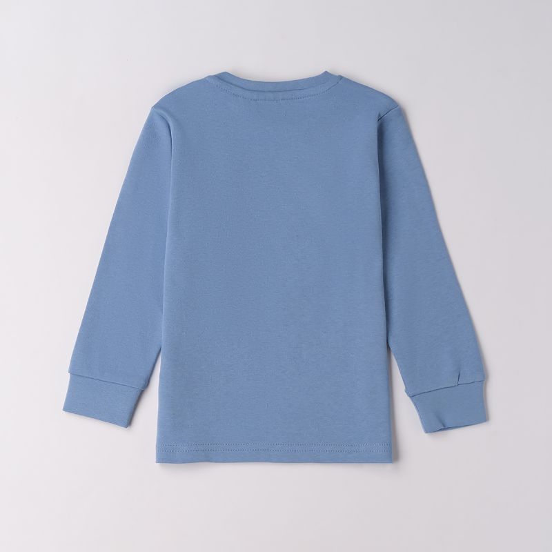 ウインターDEERのシックなブルーＴシャツ