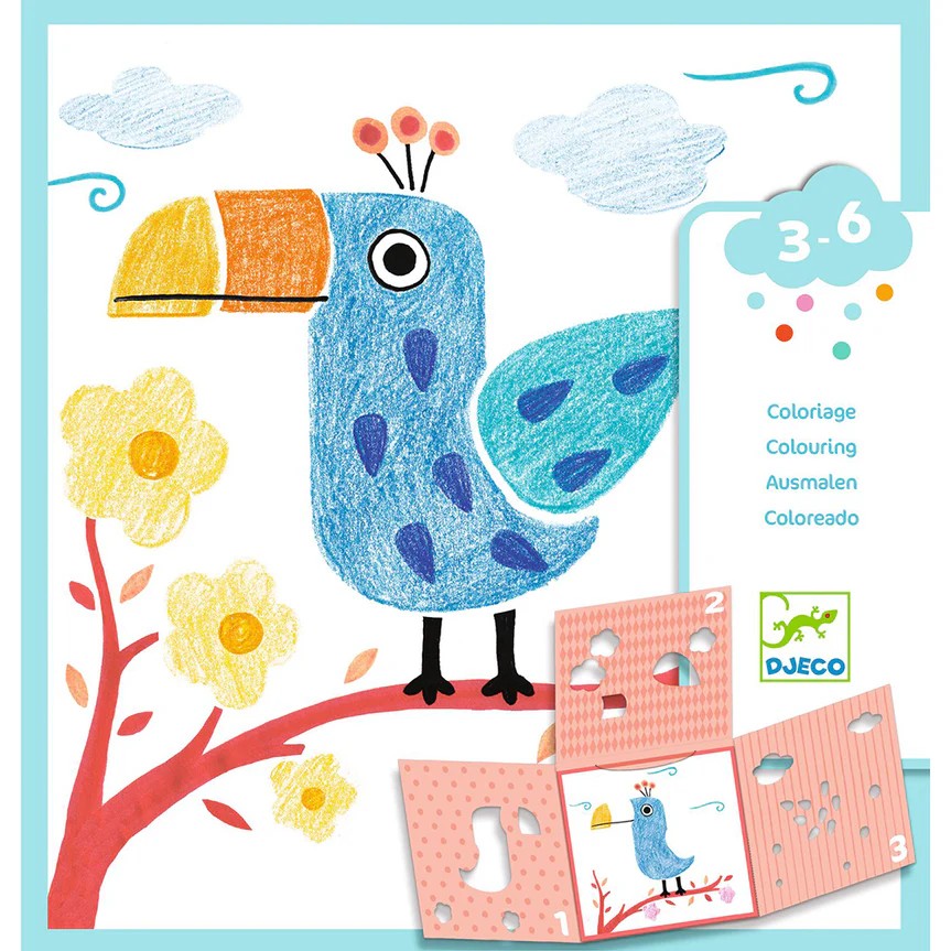 DJECO カラーリング ３ステンシル フォー １イメージ