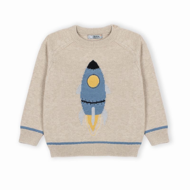 さらっとしたロケットのベージュセーター