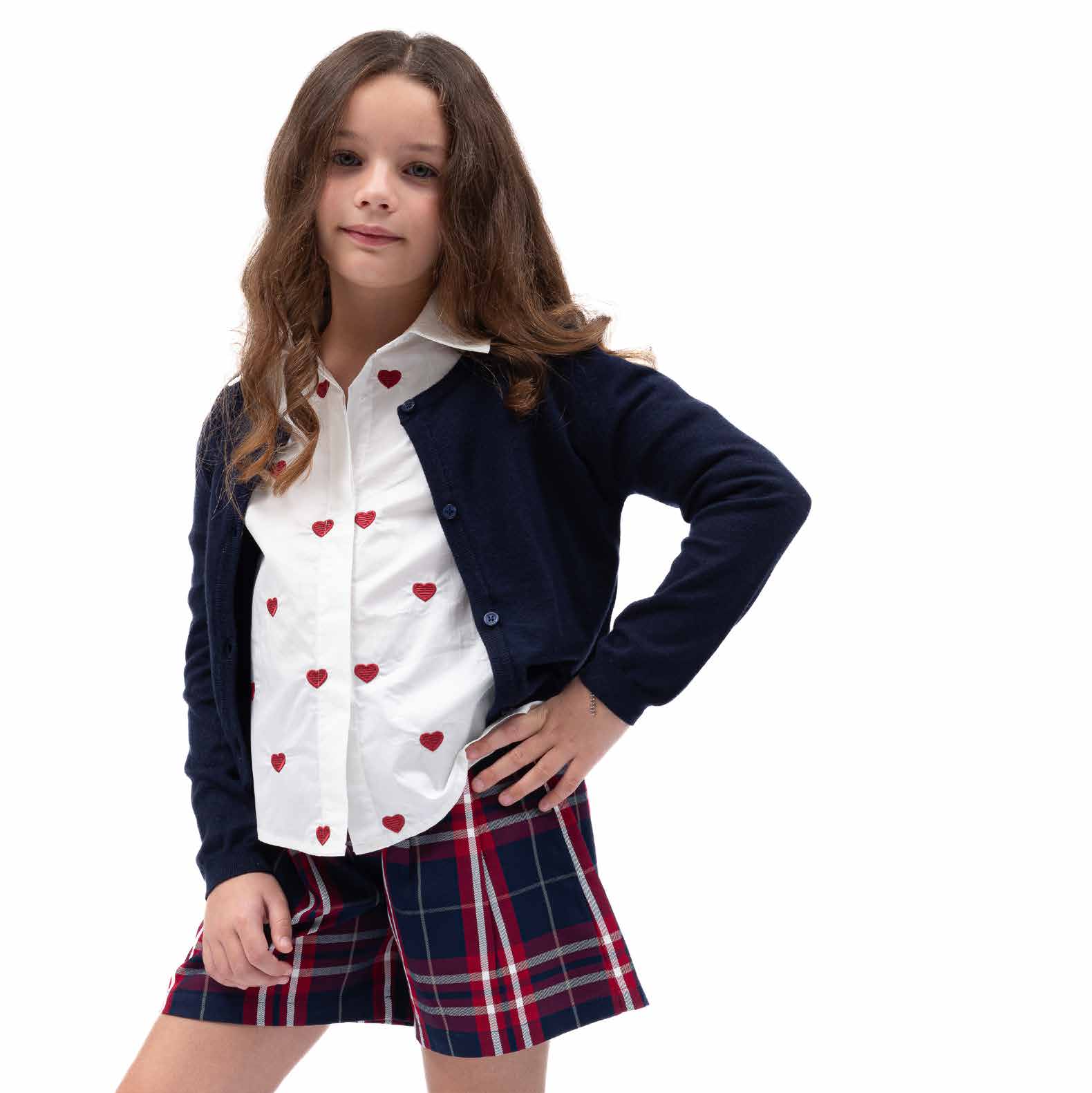 可愛いおリボンのプレーンカーディガン/B