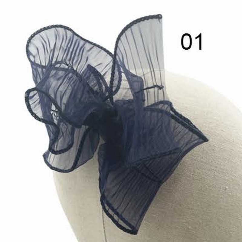 プリーツオーガンジーおリボンのピン