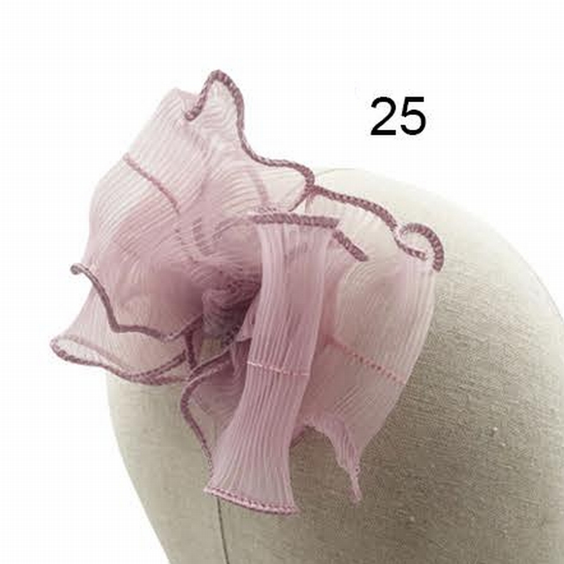 プリーツオーガンジーおリボンのピン