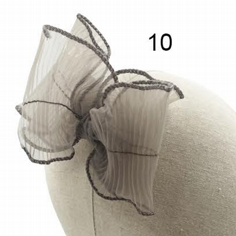 プリーツオーガンジーおリボンのピン