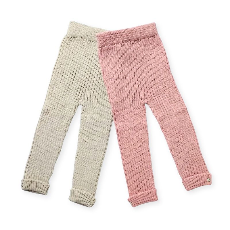 シンプルなリブニットレギンス/LG