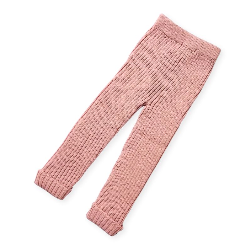 シンプルなリブニットレギンス/P