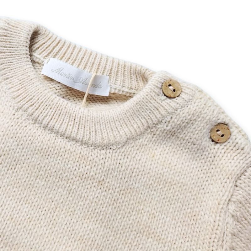 ダックス編み込み・ナチュラルセーター