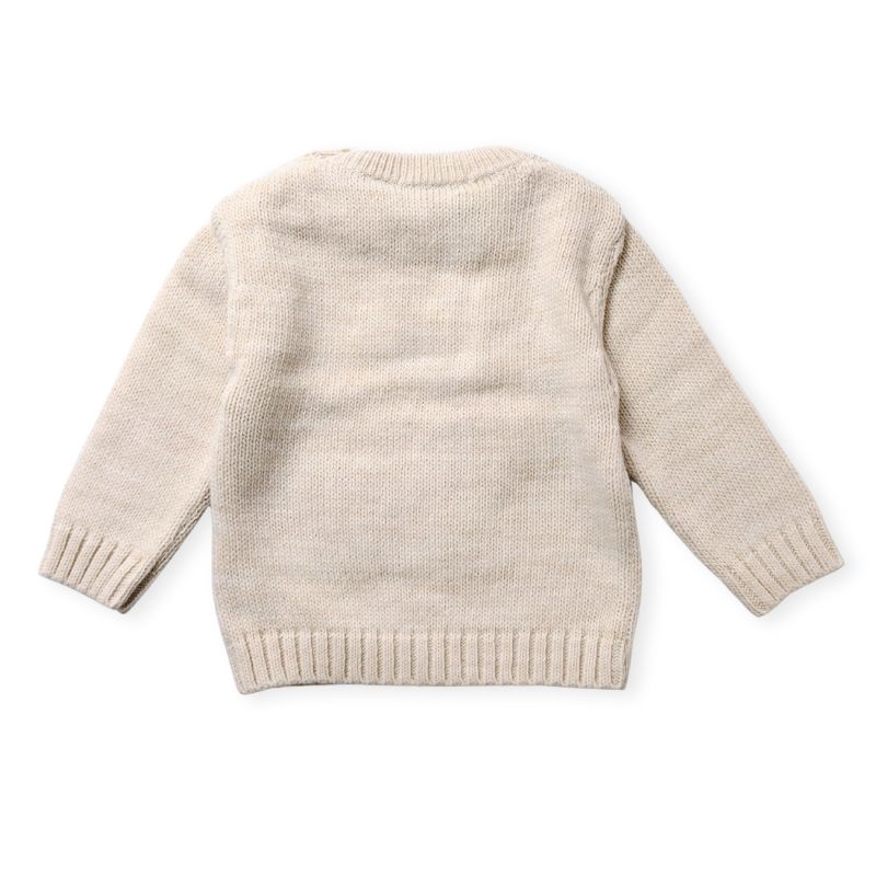 ダックス編み込み・ナチュラルセーター