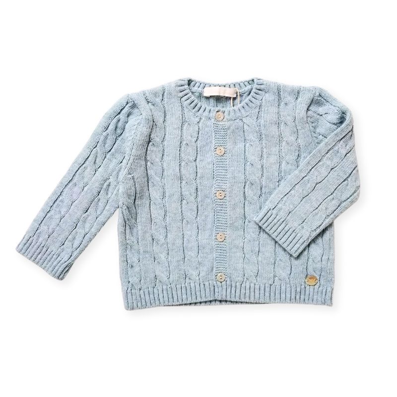 プレーンな縄編みカーディガン/B