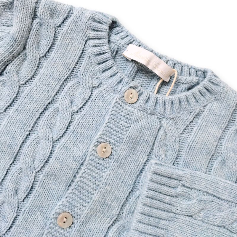 プレーンな縄編みカーディガン/B