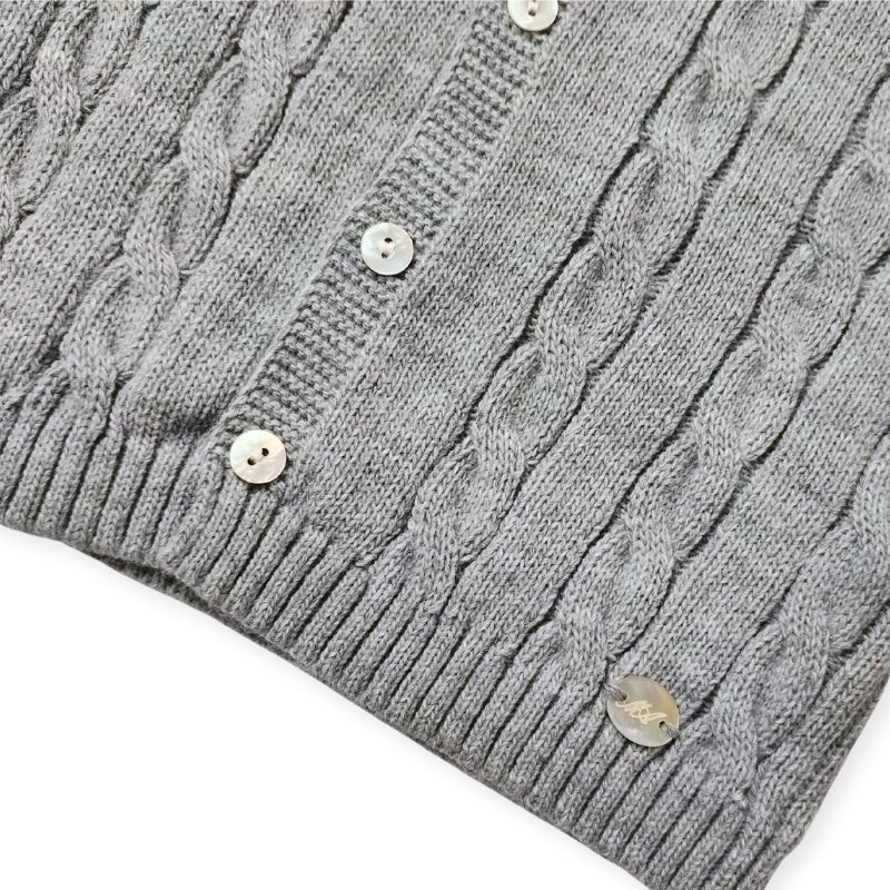 プレーンな縄編みカーディガン/G