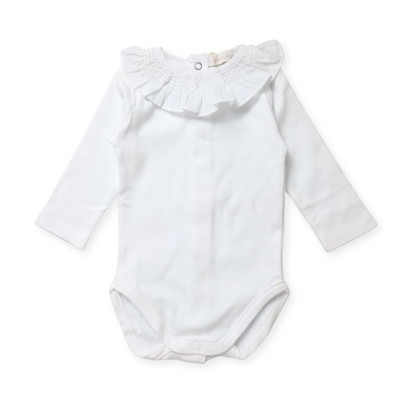 スモッキングフリルカラーのボディウエア