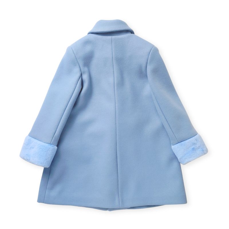 素敵なファーカフスのおリボンコート/B