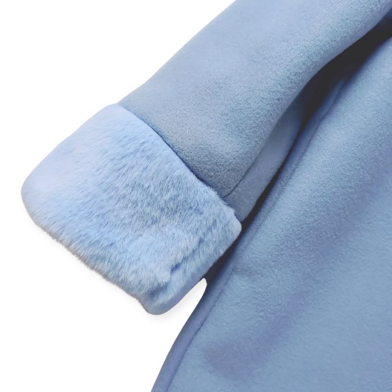 素敵なファーカフスのおリボンコート/B