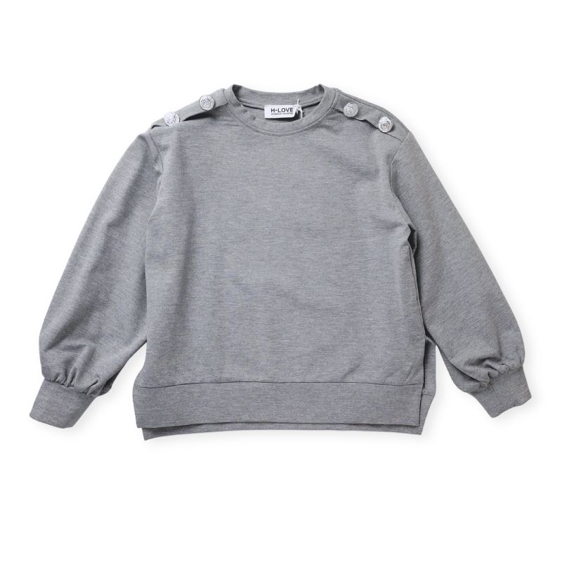 シルバーボタン・さらっとしたお生地のスウェット