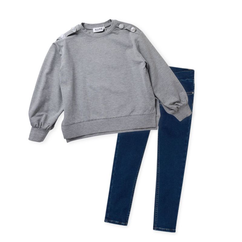 シルバーボタン・さらっとしたお生地のスウェット