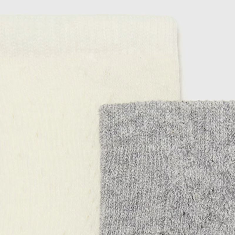 プレーンなソックスSet  (アイボリー＆グレー)