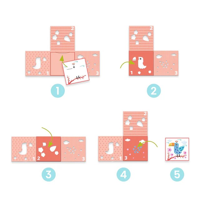 DJECO カラーリング ３ステンシル フォー １イメージ