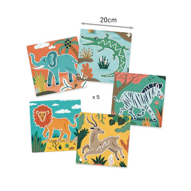 DJECO　ステンシル　ワイルドアニマルズ